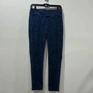 SOHO Apparel LTD Navy Blue Lace Print Pants Size 4